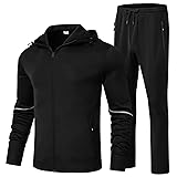 BGOWATU Men's Sweatsuits 2 Piece Set Running Jacket
