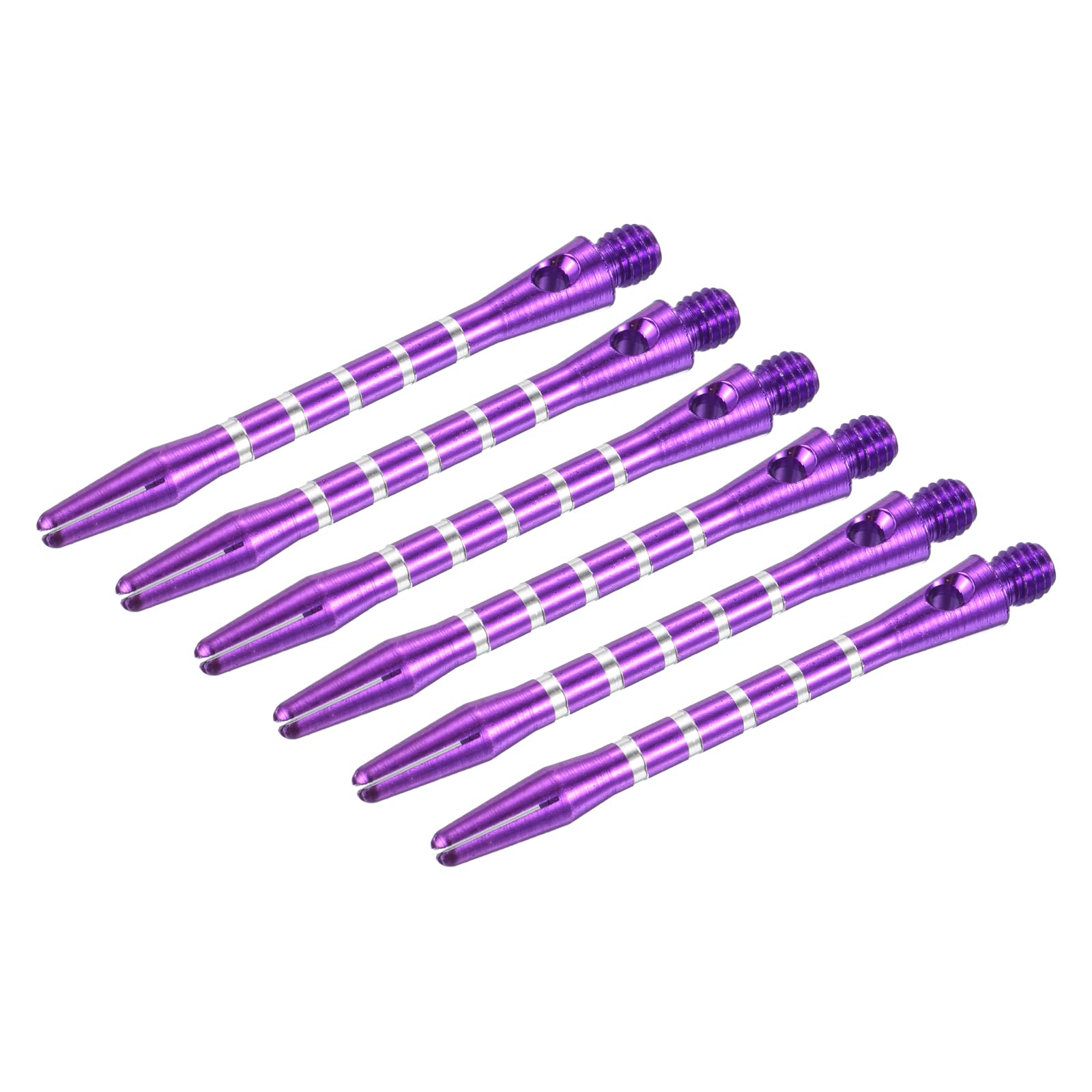 PATIKIL 48mm Dart Shafts, Medium 2BA Thread Aluminum Dart Stems Dart Accessories for Steel Tip - 6 Pack (Purple)
