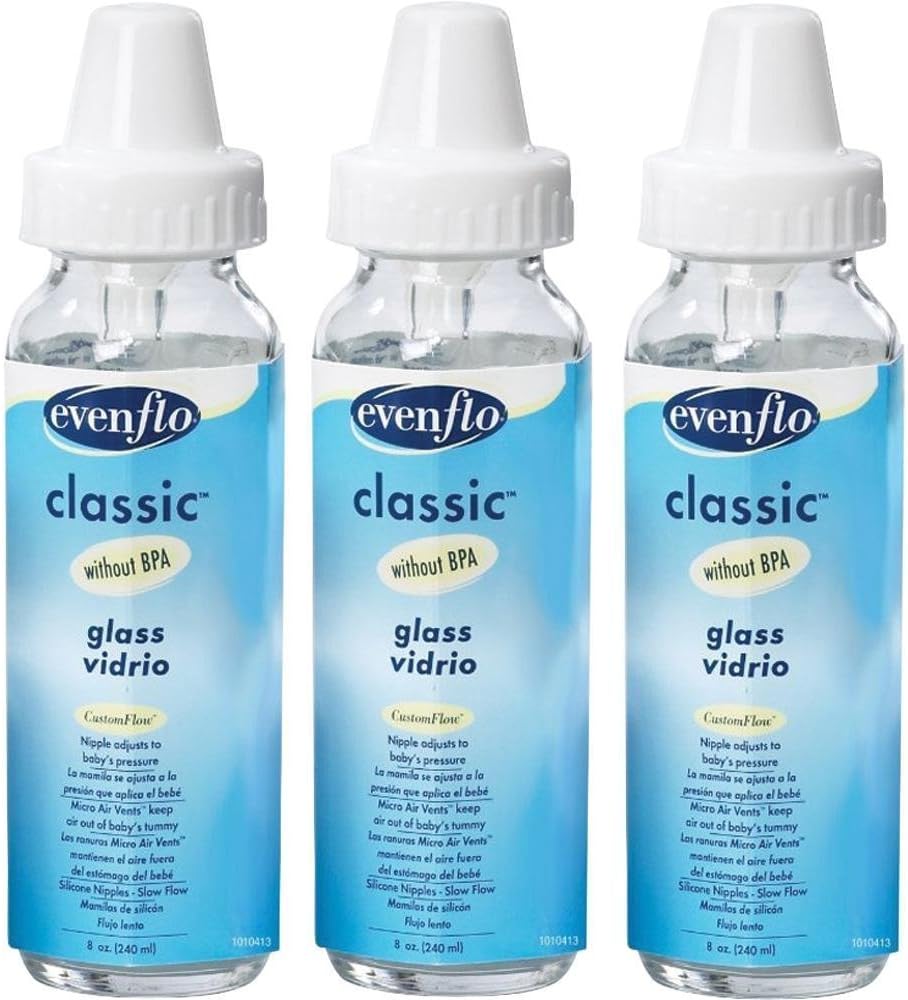 Evenflo Klassieke Bpa Gratis Glazen Babyfles 8oz 240ml 3 Pack Amazon Nl