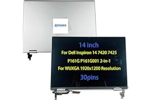Lyinsen Replacement for Dell Inspiron 14 7420 7425 2-in-1 14" 1920x1200 30Pins Touch Screen LCD Full Top Display Hinge Back C