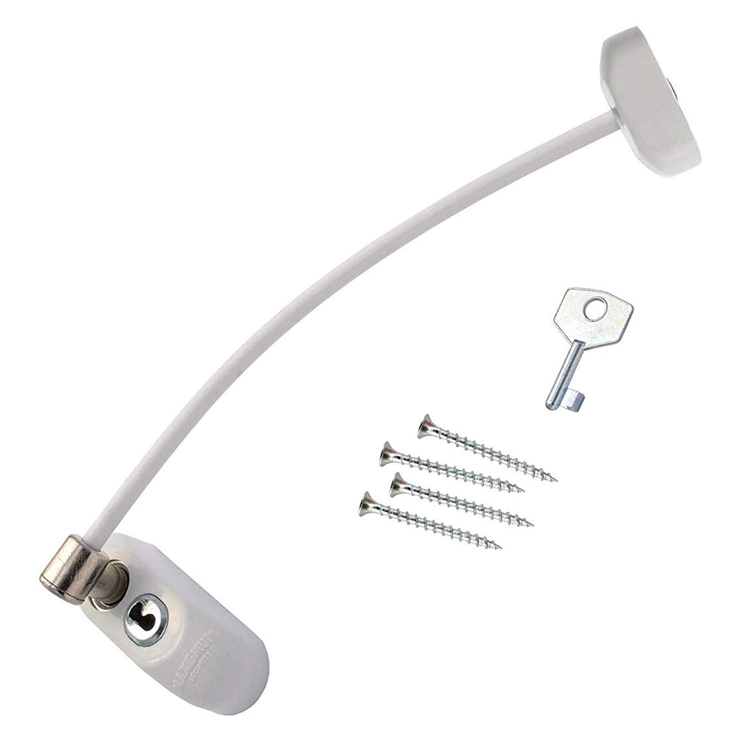 MAX6MUM Security Lockable Baby and Child Window and Door Safe Restrictor in White (Single Pack)