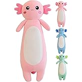 Kekeso Long Axolotl Plush Pillow, Pink Axolotl Stuffed Animal for Girls and Boys Salamander Plush Toy Gift for Christmas (Pink, 65cm/25.59inch)