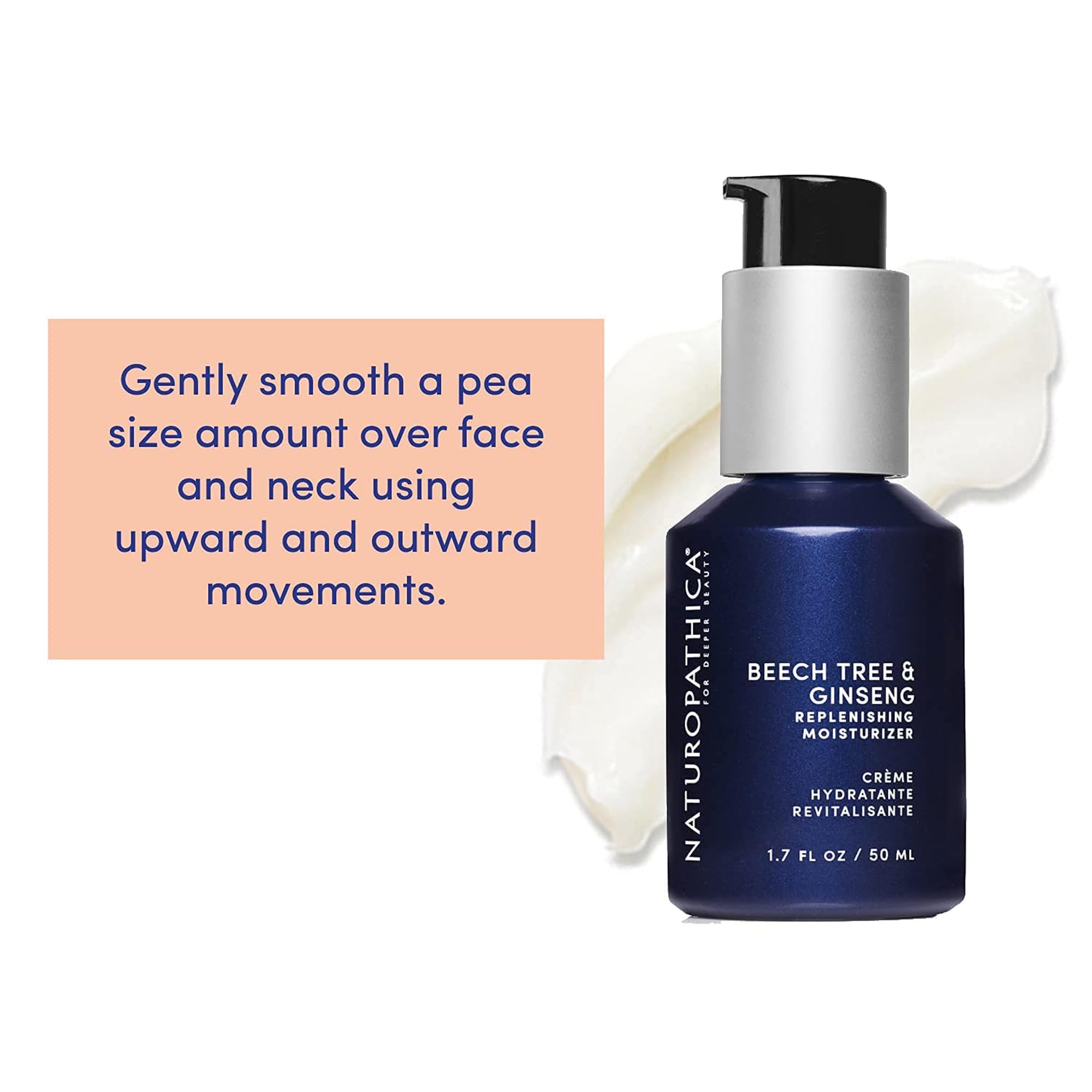 Naturopathica Beech Tree & Ginseng Replenishing Moisturizer, Hydrating and Firming Face Moisturizer, Antioxidant Rich Daily Face Lotion for Men and Women, 1.69 fl oz