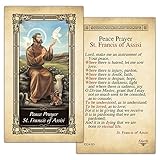 Peace Prayer St. Francis of Assisi Laminated Holy Card - Pack of 25