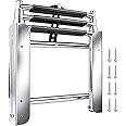 Pontoon Boat Ladder,3 Step Telescoping Ladder Under Platform Slide Mount Boat Boarding Ladder 316 Stainless Steel Heavy Duty Marine Ladder 600 Pound Capacity