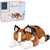 Larcele Micro Building Blocks Set, DIY Mini Building Toy Bricks for Age Over 12 Years, 1027 Pieces KLJM-05 (Tortoiseshell Cat)