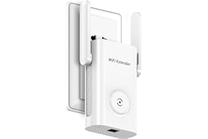 VFOIOP 2024 WiFi Extender, Dual Band 2.4G/5G WiFi Extenders Signal Booster for Home Covers Up to 9800 Sq. Ft and 40 Devices, 4.5X Faster WiFi Booster and Signal Amplifier with Ethernet Port, Easy Setup