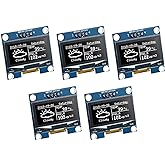 Hosyond 5 Pcs 1.3 Inch IIC I2C OLED Display Module 128x64 Pixel SH1106 Screen Module Compatible with Arduino/Raspberry Pi (Wh