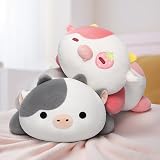 Mewaii Cute Cow Plush Pillow Kawaii White Cow Stuffed Toy 13 in view 3
