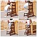 UNICOO- Kids Step Stool, Kids Learning Stool, Children Kitchen Step Stool, with Safety Rail-Solid Wood Construction. Perfect for Toddlers (Espresso-01)