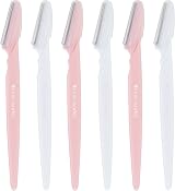 Brushworks Angled Dermaplaners Pack of 6 Facial Exfoliating Razors Women Peach view 6