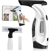ZRHI Window Vacuum Squeegee Cordless, 2000Pa Electric Window Cleaner Tool | with 2200mAh &amp; 150ml Water Collection Tank, Window Cleaning Kit Shower Squeegee for Glass Doors, Tiles, Mirrors, Car (Beige)