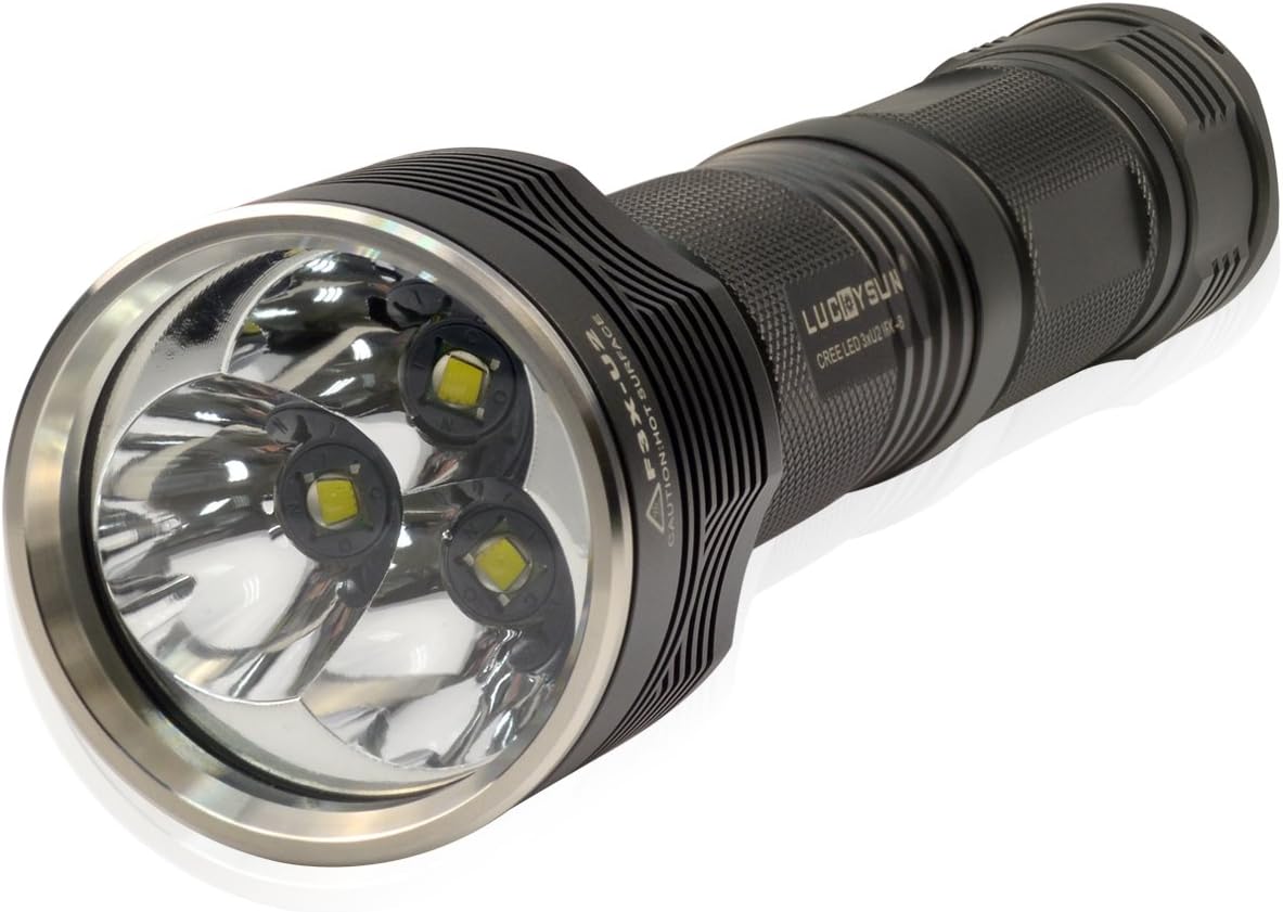 LUCKYSUN F3x U2 LEDs Aluminium Alloy 26650 Flashlight 3000lm in Led Flashlights Torch Light Rechargeable Camping Hunting Outdoor Activity（Battery NOT Included）