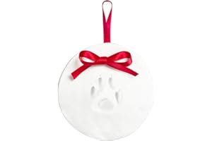 Kate & Milo Holiday Pawprints Christmas Ornament, DIY No Mess Clay Pawprint Impression Kit, Pet Memorial Keepsake, Dog or Cat Gift for Pet Parents, Christmas Stocking Stuffer for Pets