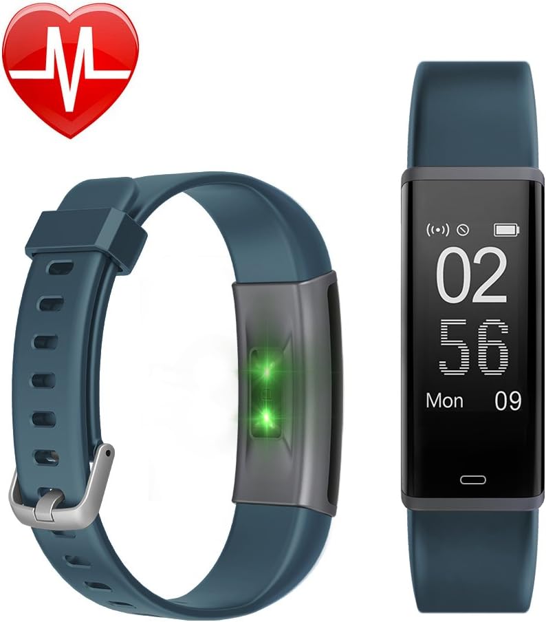 LETSCOM Fitness Tracker with Heart Rate Monitor Watch, Activity Tracker with Step Counter, Pedometer, Calorie Counter Watch for Android and iOS Smart Phone