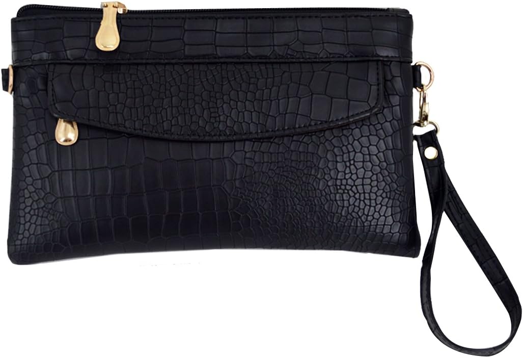 LA HUATELA HAUTE Pu Leather Wristlet Handbags Small Shoulder Bags Phone Wallet Clutch Crossbody Bags
