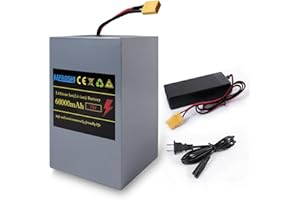MFAOSHI Ebike Battery Pack, 72V 60Ah Lithium Battery Unit with 2Ah Charger, BMS Protection for 0-3500W Motors, Electric Bicycle Ebike and Scooter