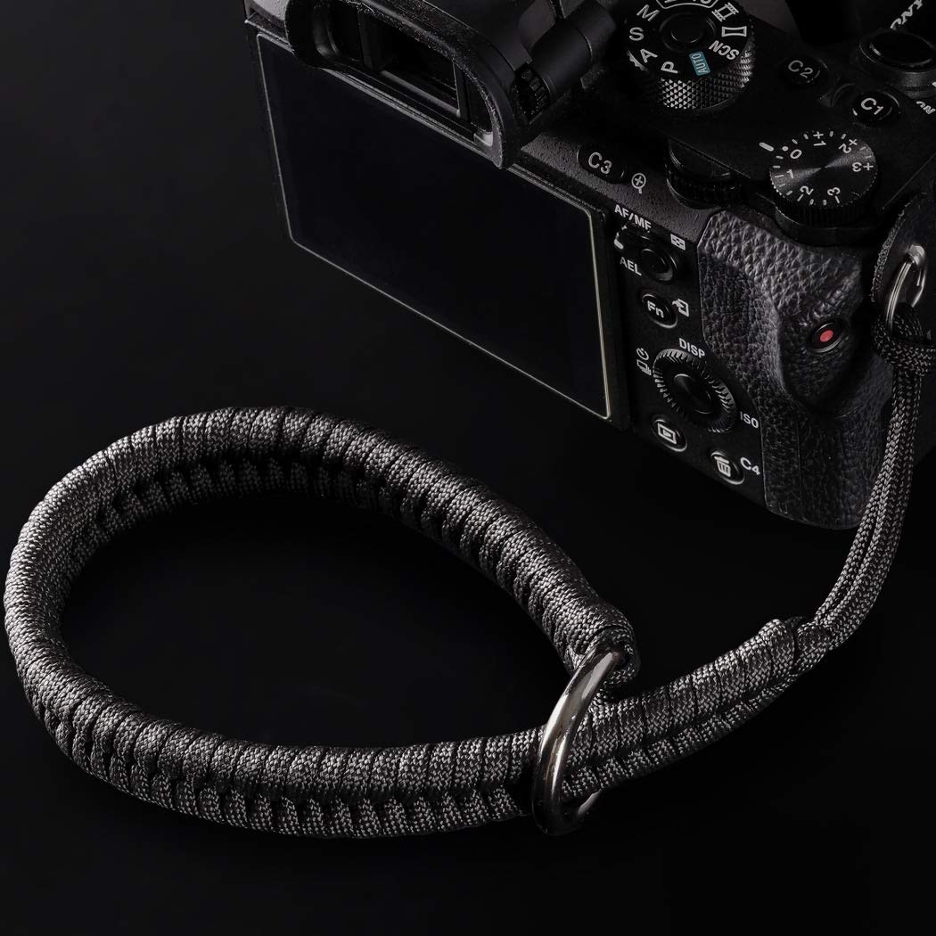Qiang Ni Camera Wrist Strap - Paracord Quick Release Camera Hand Strap Wrist Lanyard for DSLR or Mirrorless Camera - Black