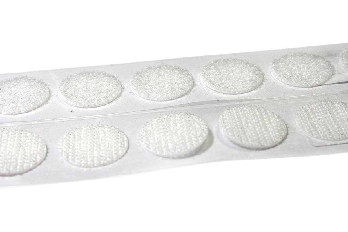 BONUS Eurotech 1BZ21.00.0022/000A# Hook And Loop Fasteners, Self Adhesive, Circle Ø 22 mm, 100 Sets, White (Pack of 100)