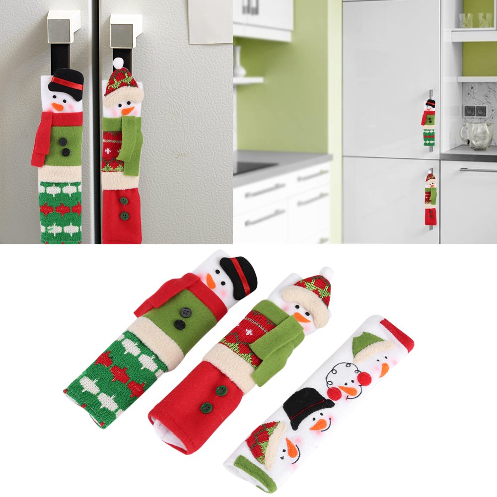 Frigorífico Puerta Mango cubierta Navidad muñeco de nieve ...