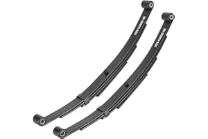 SEHNSUCHT Trailer Leaf Spring, 4 Leaf 2500lb Double Eye Leaf Springs for 5000lb Trailer Axle, 25-1/4"L, 1.75" Width, 3” Free Open of Leaf Spring, Replace for SW4 / UNA218 / PR4 / 9150016 / 93181, 2 Pieces