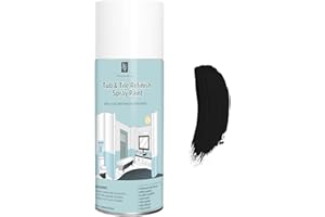 SHANGTIANFENG 450ml Black Bathtub and Tile Ceramic Spray Paint, Glass privacy,Bathroom Wallpaper,Electrical appliances,Bathtub and Tile Refinishing Kit, for Porcelain Fiberglass Ceramics, DIY Countertop Paint Kit,for the ceramics, porcelain or fiberglass