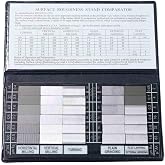 BOVZOR 30Pcs Ra0.05-12.5mm Surface Roughness Comparators Set for Machining | Premium High Carbon Steel Material, 30 Standard Inspection Blocks, Calibrated Ra0.05-12.5mm Range, Protective Layer Coating