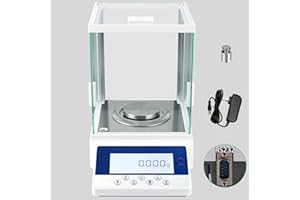 RUISHAN 300g x 1mg Lab Analytical Balance Scale 0.001g High Accuracy Electronic Scientific Scale for Laboratory, Pharmacy, Jewelry Store, Schools, Chemical Plant and so on (External Calibration)
