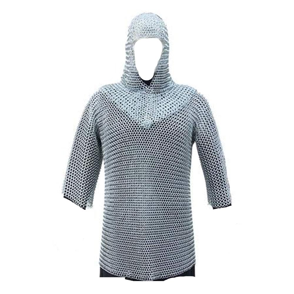 Photo 1 of Medieval Chain Mail Shirt and Coif Armor Set And Shirt (LARGE)