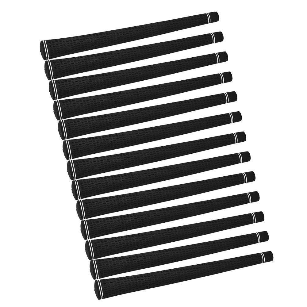 13Pcs Anti-slip Sturdy Rubber Ladies Club Grip Set, Universal Rubber Handle Grip Cover Accessories for Men Women Training Practising Playing 26 x 2.5 cm