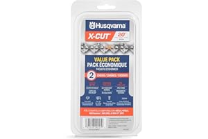 Husqvarna X-Cut SP33G 20 Inch Chainsaw Chain, 2 Pack, 325" Pitch, 050" Gauge, 80 Drive Link Chainsaw Blade Replacement, Pre-S