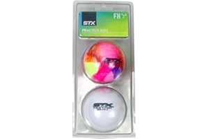 STX Field Hockey Practice Ball (2 Pack), White/Rainbow
