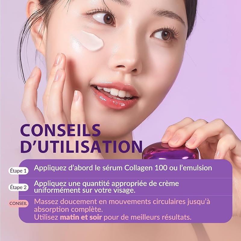 [MIZON] COLLAGEN POWER FIRMING ENRICHED CREAM (50ml) Soin coréen - Crème pour le visage ultra riche - 54% de collagène marin - Soin intensif anti-âge revitalisant