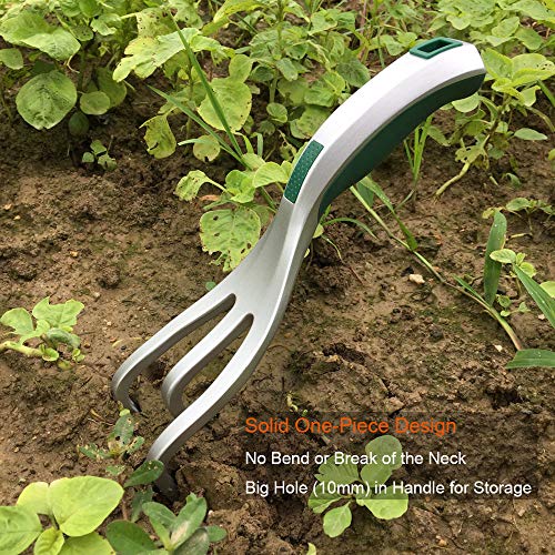 Garden Hand Cultivator with Broad Claw, Hand Rake for Weeding and