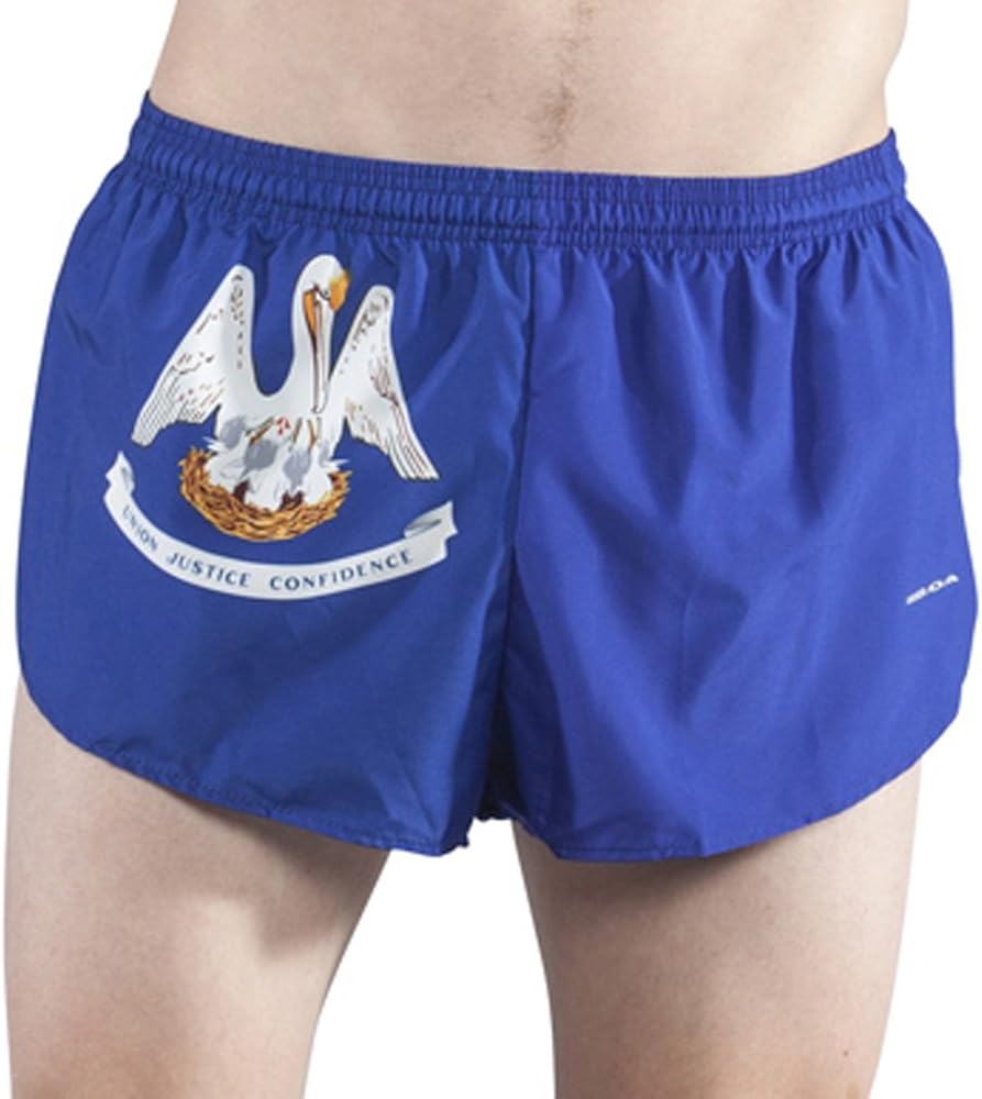 B.O.A Boa Mens 1" Elite Split Printed Running Short (1000CP