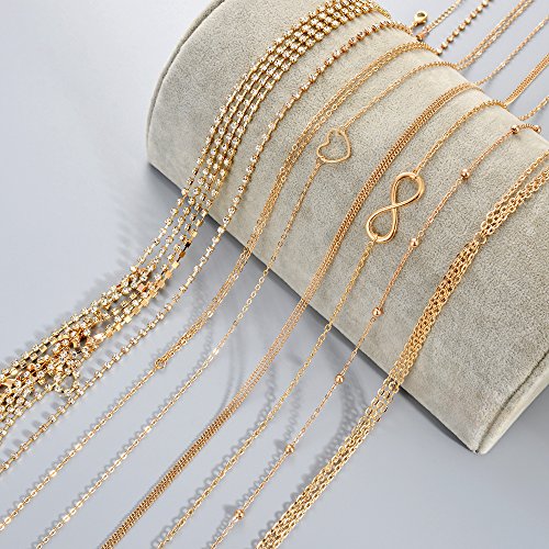Tornito 8Pcs Sexy Belly Waist Chain Bikini Body Chain Summer Beach Body Jewelry Set for Women Girls Gold Tone