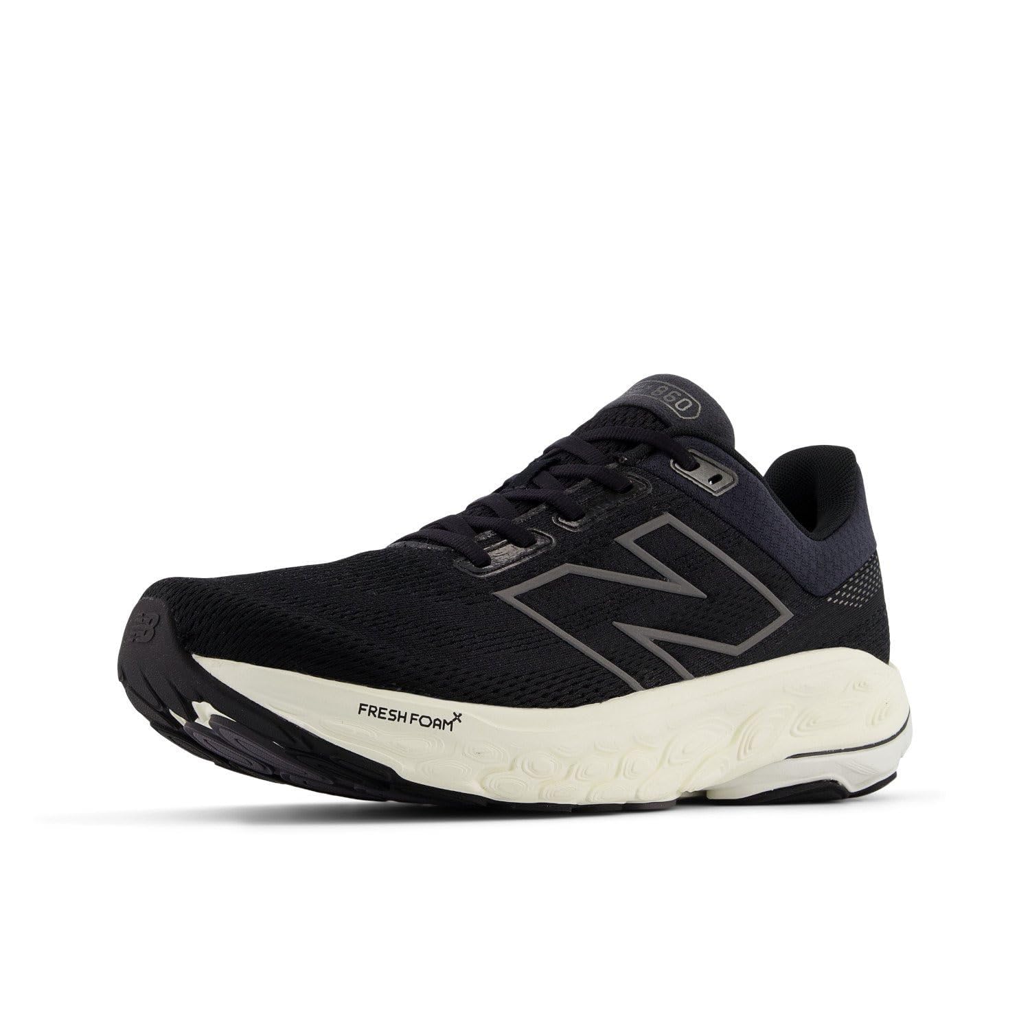 New Balance Men's Fresh Foam X 860 V14 Running Shoe, Black/Phantom/Sea Salt, 11 XW Image