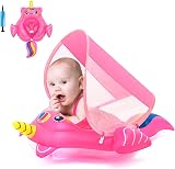 YAAVAAW Unicorn Inflatable Baby Float with Canopy 6-36 Months