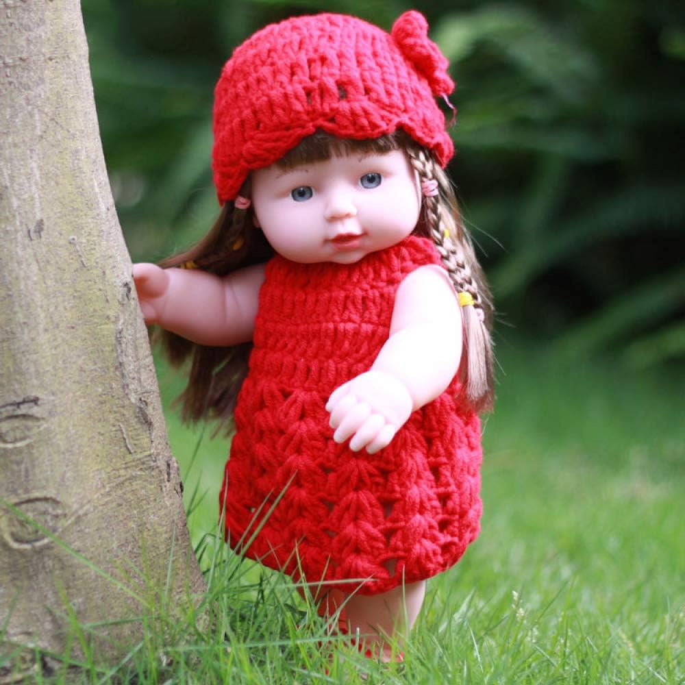 Prezzo ZBYY Bambole Reborn in Silicone Femmina Reborn Doll Mini Regalo di Natale di Compleanno 30 Cm 12Pollici,Red Offerte