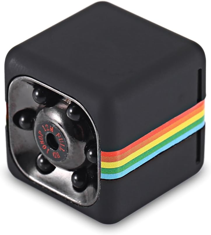 OWSOO Full HD Portable Sports Camcorder 1080P Mini Car DV DVR Cameras Multifunction Small Dash Cam IR Night Vision Motion Detection Digital Video Photos Cube for Security Nanny Surveillance Camera