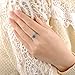 Mytys Retro Vintage Silver Plated Black Round Cut Marcasite Crystal Fashion Statement Rings for Women
