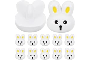NUOBESTY 12Pcs Resin Rabbit Buttons Small Decorative Sewing Buttons for Baby Clothes Coat Diy Crafts