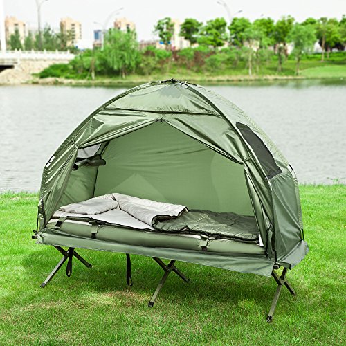 Haotian Compact Collapsable Portable Camping Cot, Air Mattress,PopUp
