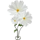 Giant Daisy Flowers Artificial, Large Paper Flower for Decoration, 6.1ft Big Daisies Flowers Decor, No fading for Birthday Party Garden Office Home Wedding Graduation Shop Window Display 3Pcs(White)