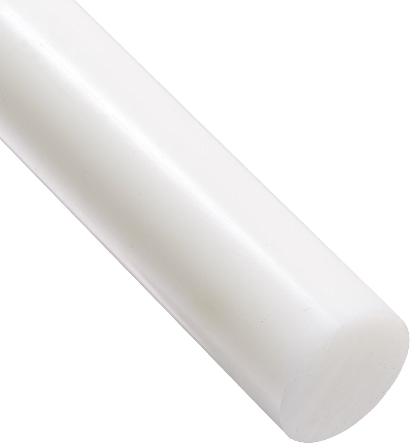 J&A Racing HDPE High Density Polyethylene Round Rod, Translucent White, 50mm Diameter x 300mm Long, Grade A PE 500