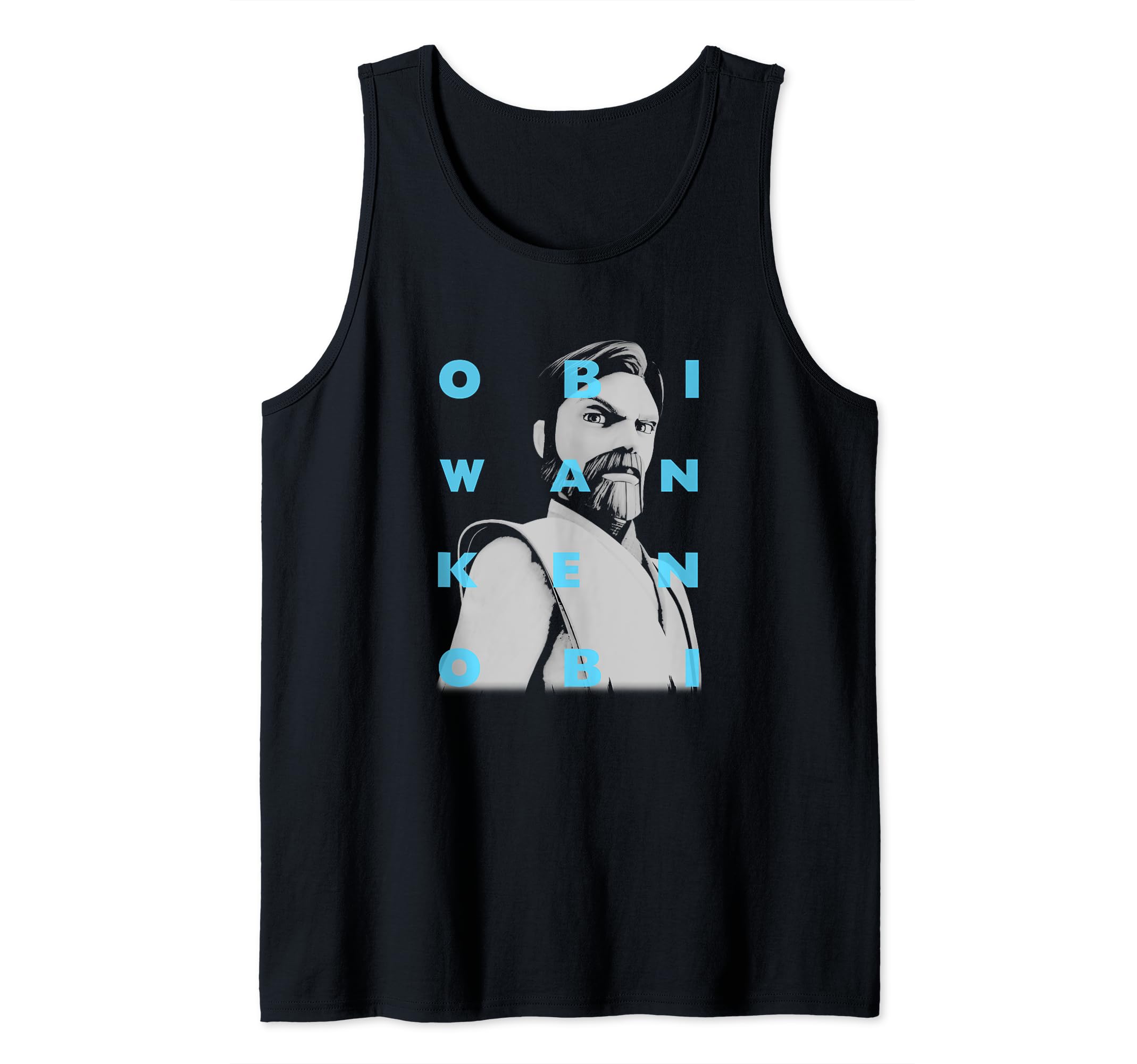 Star Wars: Clone Wars Obi-Wan Kenobi Text Overlay Tank Top