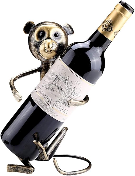SIGMALL Monkey Wine Bottle Holder Metal Wine Bottle Holder Rack