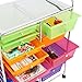 Finnhomy 15-Drawer Rolling Cart,Storage Rolling Carts with Semi-Transparent Mutli Color Drawers, Organizer Cart for School, Office, Home, Beauty Salon,Utility Cart with Wheels