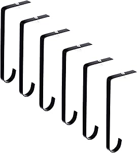 LEVOSHUA 6 Pack Christmas Stocking Holders for Mantel, Christmas Stocking Hanger Stocking Holder Mantel Hook Safety Grip Stocking Clip for Xmas Party Decoration - Fits up to 4.5" Mantel