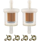49019-0027 Fuel Filter for Kawasaki 49019-7001 49019-7005 49019-0014 1/4" Inline Fuel Filter for Briggs and S 691035 493629 5065 2hp 17.5hp 27hp 35hp Engines John Deere AM108356 (2/Pack)